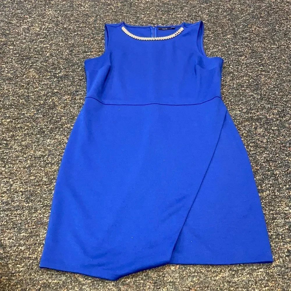 Apt.9 royal blue bead decorated dress sz. 14